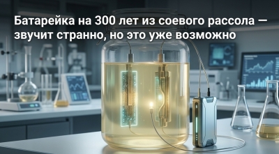 Аккумулятор на 300 лет из рассола тофу - звучит странно, но это уже реально